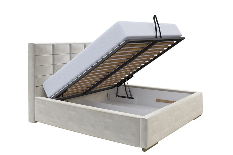 Laargard Kontinentalsäng medFörvaring 200x200 - Grå - Möbler - Säng - Kontinentalsäng