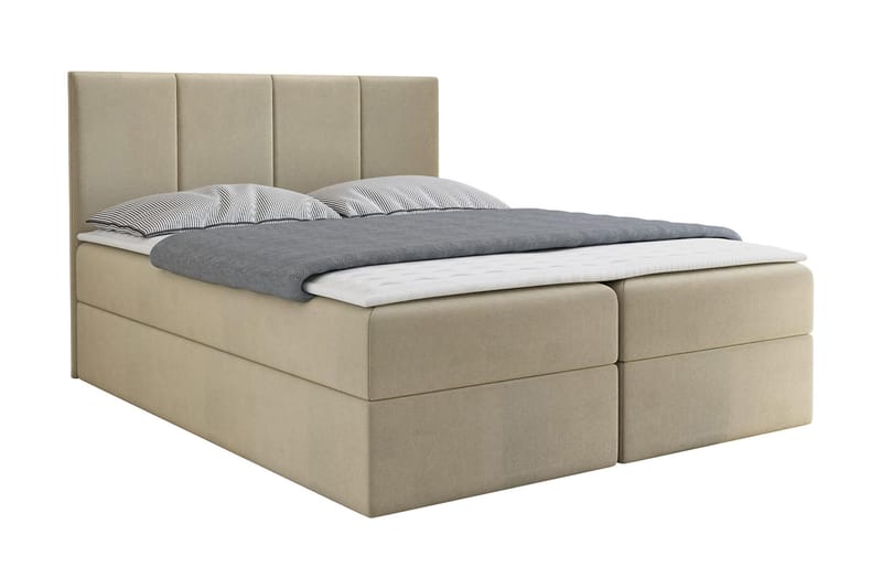 Laggano Kontinentalsäng 140x200 cm + Bäddmadrass - Beige - Möbler - Säng - Kontinentalsäng