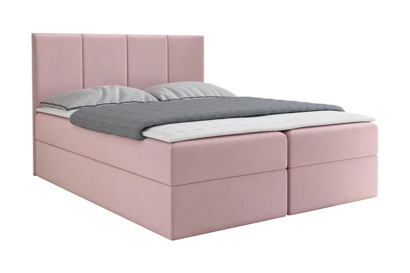Laggano Kontinentalsäng 140x200 cm + Bäddmadrass, Rosa