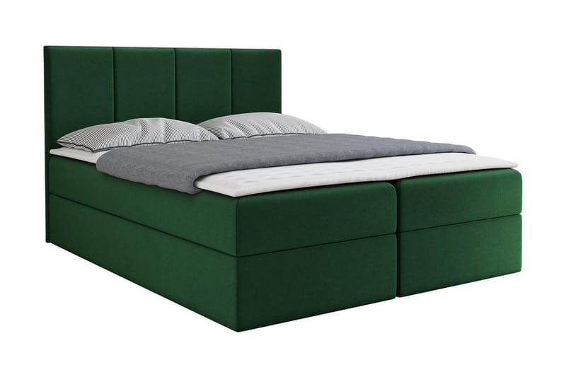 Laggano Kontinentalsäng 160x200 cm + Bäddmadrass - Grön - Möbler - Säng - Kontinentalsäng