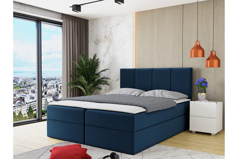 Laggano Kontinentalsäng 180x200 cm + Bäddmadrass - Svart - Möbler - Säng - Kontinentalsäng