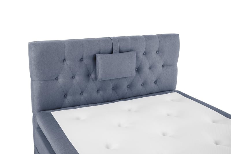 Lucky Komplett Sängpaket 120x200 Latex Diamant Sänggavel - Nackkudde Liten Mörkblå - Möbler - Säng - Kontinentalsäng