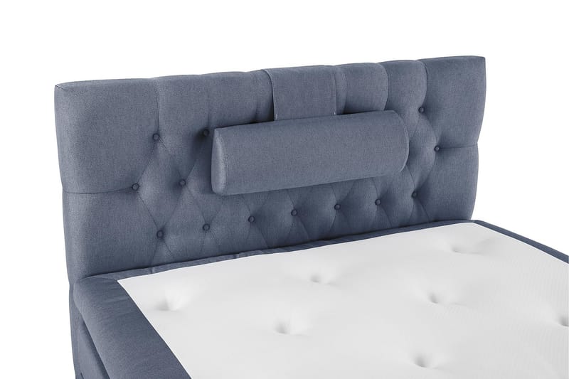 Lucky Komplett Sängpaket 120x200 Latex Diamant Sänggavel - Nackkudde Stor Mörkblå - Möbler - Säng - Kontinentalsäng