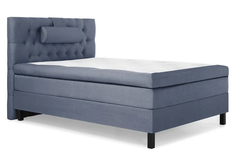 Lucky Komplett Sängpaket 120x200 Latex Diamant Sänggavel - Nackkudde Stor Mörkblå - Möbler - Säng - Kontinentalsäng