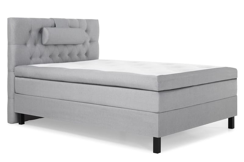 Lucky Komplett Sängpaket 120x200 Latex Diamant Sänggavel - Nackkudde Stor Mellangrå - Möbler - Säng - Kontinentalsäng