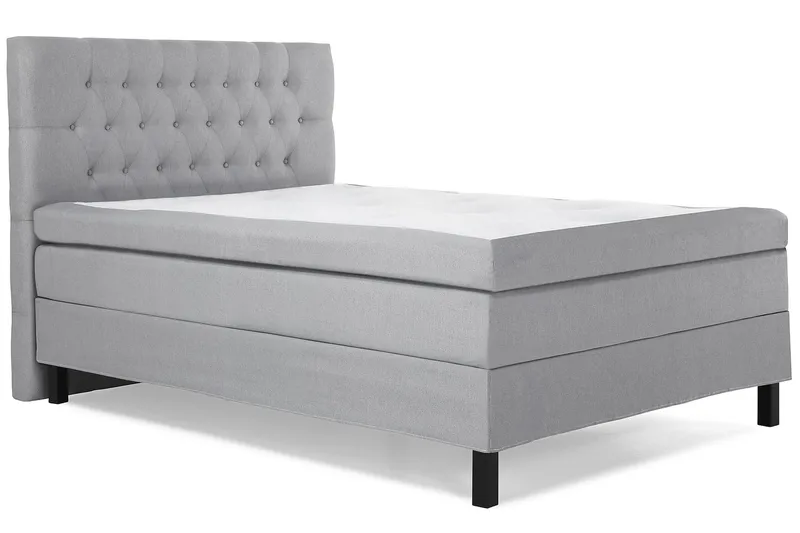 Lucky Komplett Sängpaket 120x200 Memory Diamant Sänggavel - Mellangrå - Möbler - Säng - Kontinentalsäng