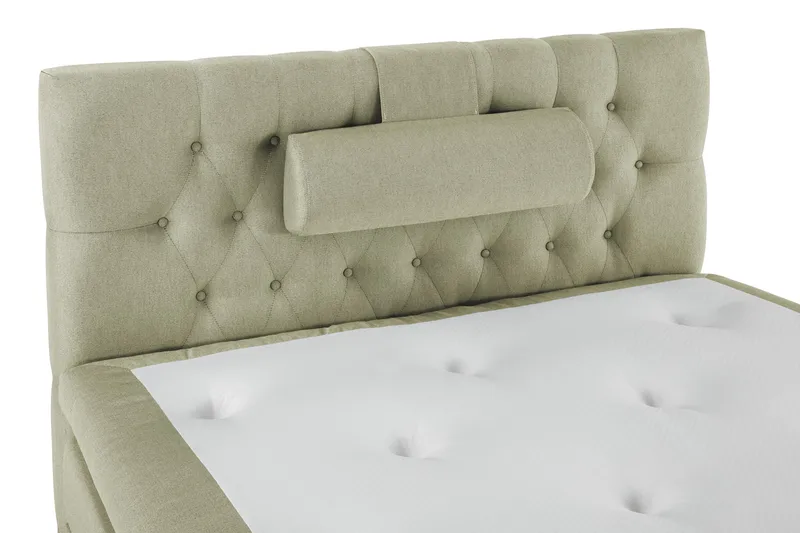 Lucky Komplett Sängpaket 120x200 Memory Diamant Sänggavel - Nackkudde Stor Grön - Möbler - Säng - Kontinentalsäng