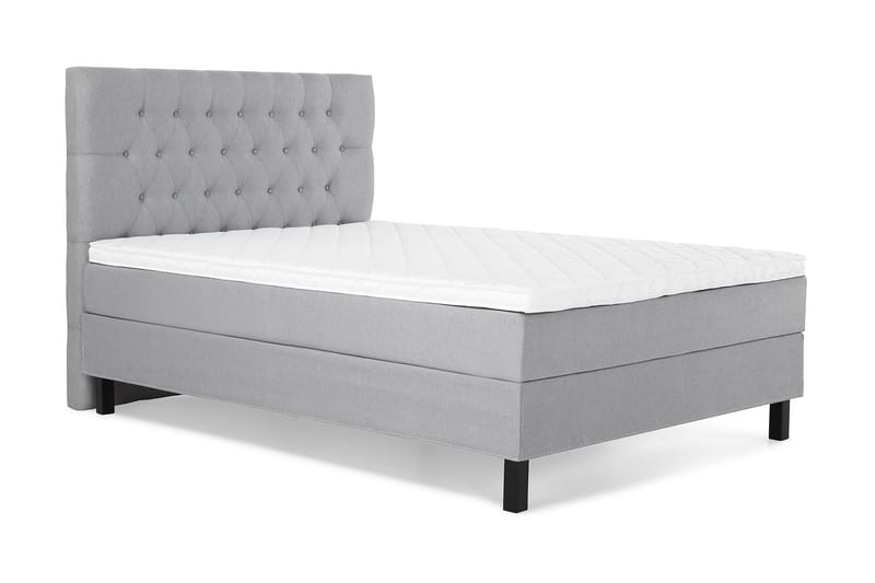 Lucky Komplett Sängpaket 120x200 Skum Diamant Sänggavel - Grå - Möbler - Säng - Kontinentalsäng