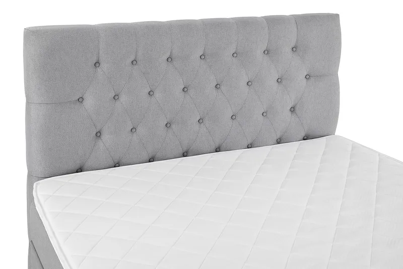 Lucky Komplett Sängpaket 120x200 Skum Diamant Sänggavel - Grå - Möbler - Säng - Kontinentalsäng