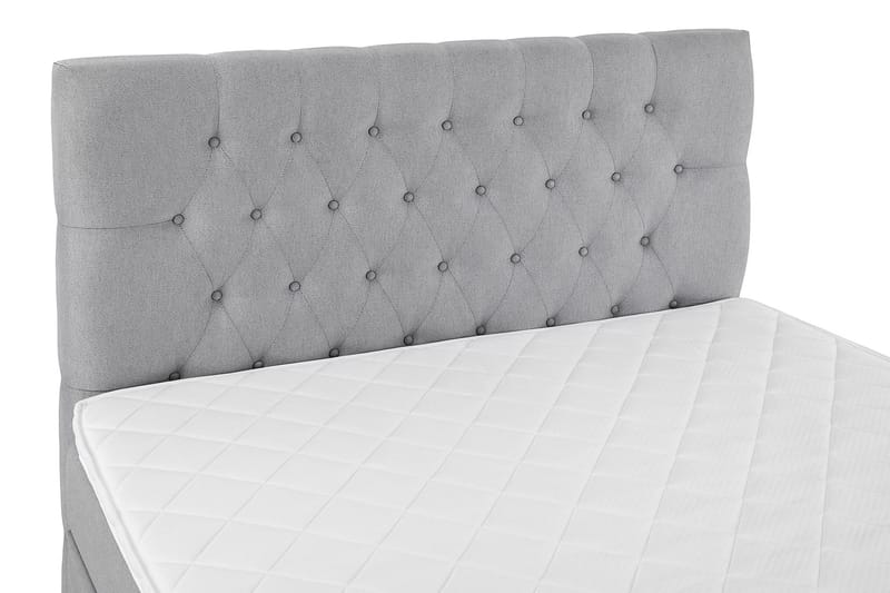 Lucky Komplett Sängpaket 120x200 Skum Diamant Sänggavel - Grå - Möbler - Säng - Kontinentalsäng