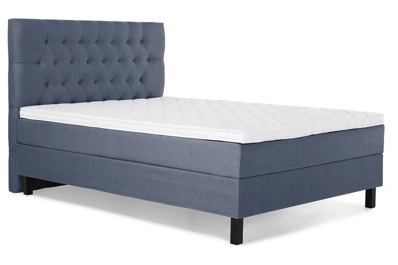 Lucky Komplett Sängpaket 120x200 Skum Diamant Sänggavel - Mörkblå - Möbler - Säng - Kontinentalsäng