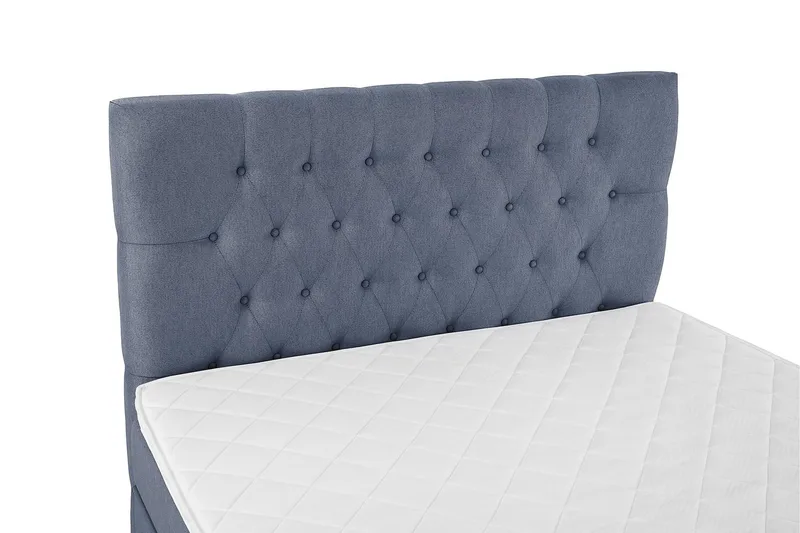 Lucky Komplett Sängpaket 120x200 Skum Diamant Sänggavel - Mörkblå - Möbler - Säng - Kontinentalsäng