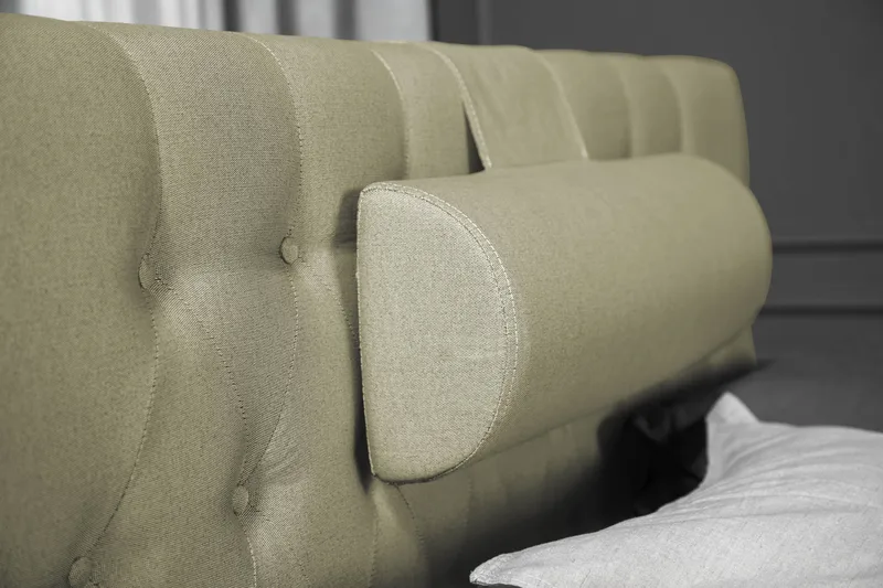 Lucky Komplett Sängpaket 120x200 Skum Diamant Sänggavel - Nackkudde Stor Grön - Möbler - Säng - Kontinentalsäng