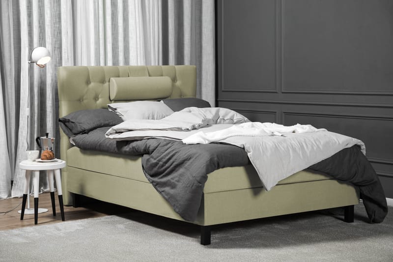 Lucky Komplett Sängpaket 120x200 Skum Diamant Sänggavel - Nackkudde Stor Grön - Möbler - Säng - Kontinentalsäng