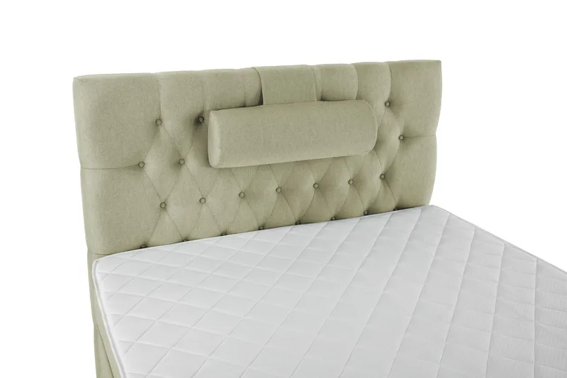 Lucky Komplett Sängpaket 120x200 Skum Diamant Sänggavel - Nackkudde Stor Grön - Möbler - Säng - Kontinentalsäng