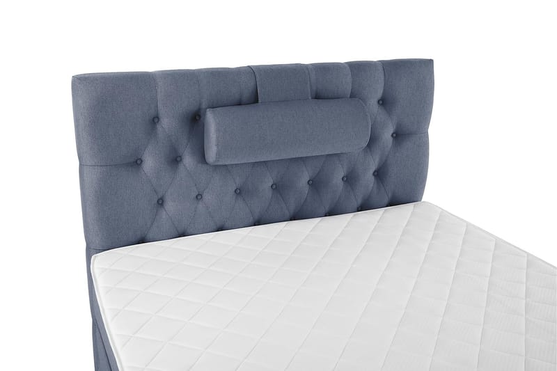 Lucky Komplett Sängpaket 120x200 Skum Diamant Sänggavel - Nackkudde Stor Mörkblå - Möbler - Säng - Kontinentalsäng