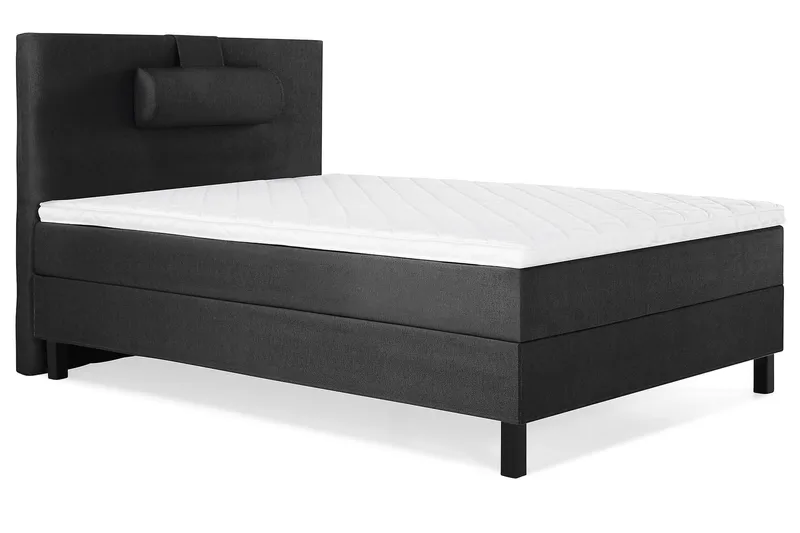 Lucky Komplett Sängpaket 120x200 Skum Slät Sänggavel  Nac - Nackkudde Stor Svart/Grå - Möbler - Säng - Kontinentalsäng