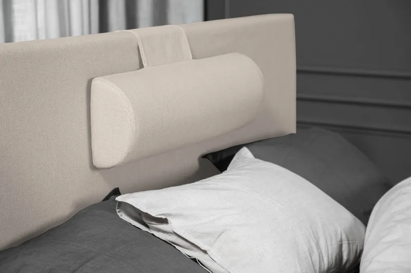 Lucky Komplett Sängpaket 120x200 Skum Slät Sänggavel - Nackkudde Stor Beige - Möbler - Säng - Kontinentalsäng