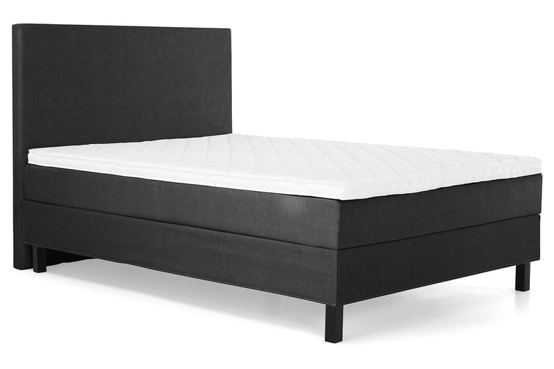 Lucky Komplett Sängpaket 120x200 Skum Slät Sänggavel  Sva - Svart/Grå - Möbler - Säng - Komplett sängpaket