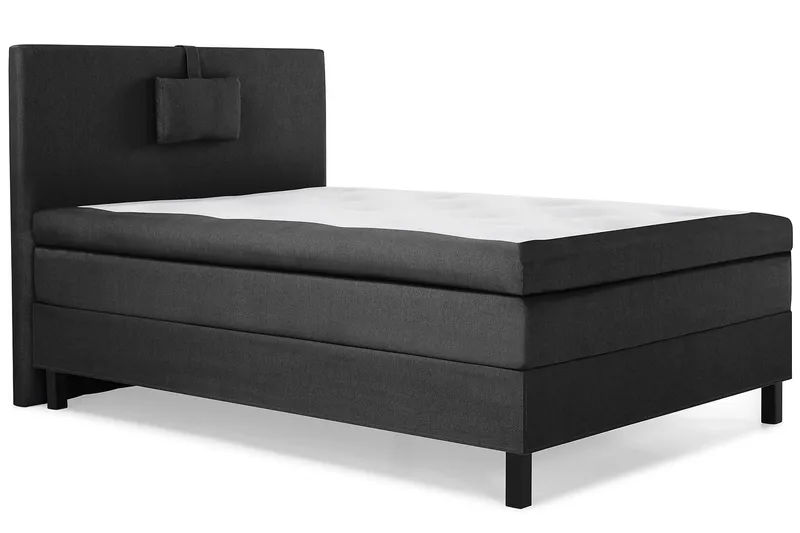 Lucky Komplett Sängpaket 120x200 Polyeter Slät - Nackkudde Liten Svart/Grå - Möbler - Säng - Kontinentalsäng