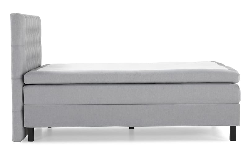 Lucky Komplett Sängpaket 120x200 Polyeter Diamant Sänggavel - Mellangrå - Möbler - Säng - Komplett sängpaket