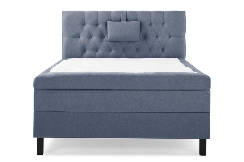 Lucky Komplett Sängpaket 120x200 Polyeter Diamant Sänggavel, Nackkudde Liten Mörkblå