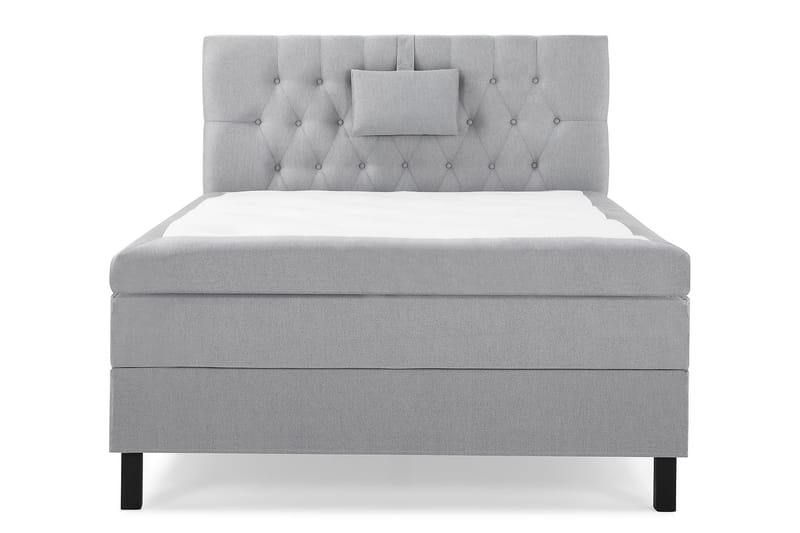 Lucky Komplett Sängpaket 120x200 Polyeter Diamant Sänggavel - Nackkudde Liten Mellangrå - Möbler - Säng - Kontinentalsäng