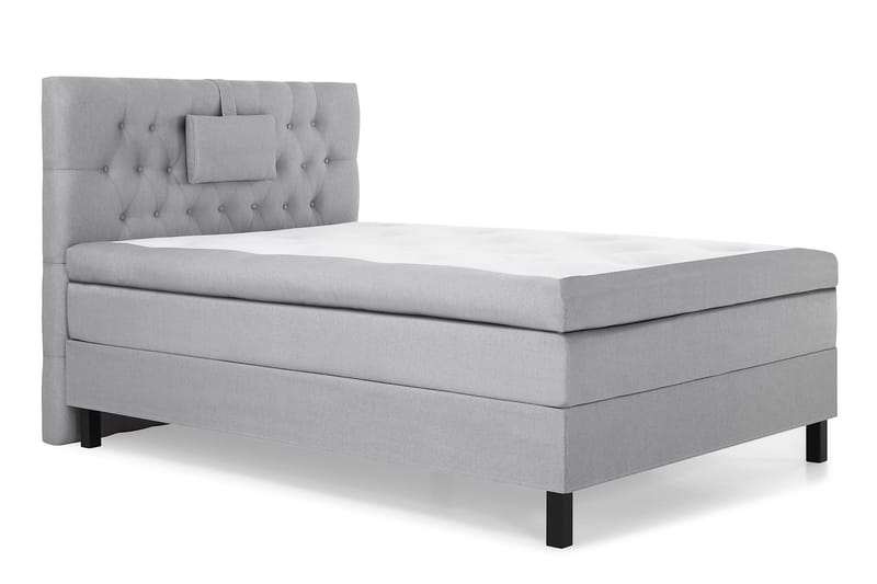 Lucky Komplett Sängpaket 120x200 Polyeter Diamant Sänggavel - Nackkudde Liten Mellangrå - Möbler - Säng - Kontinentalsäng