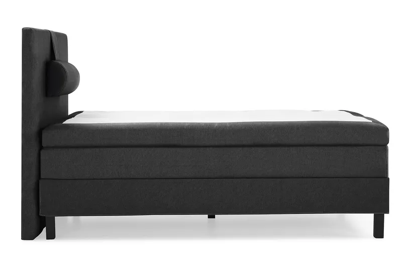 Lucky Komplett Sängpaket 120x200 Polyeter Slät Sänggavel - Nackkudde Stor Svart/Grå - Möbler - Säng - Kontinentalsäng