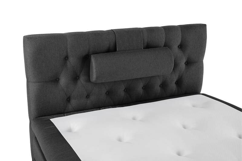 Lucky Komplett Sängpaket 120x200 Polyeter Diamant Sänggavel - Nackkudde Stor Svart/Grå - Möbler - Säng - Komplett sängpaket