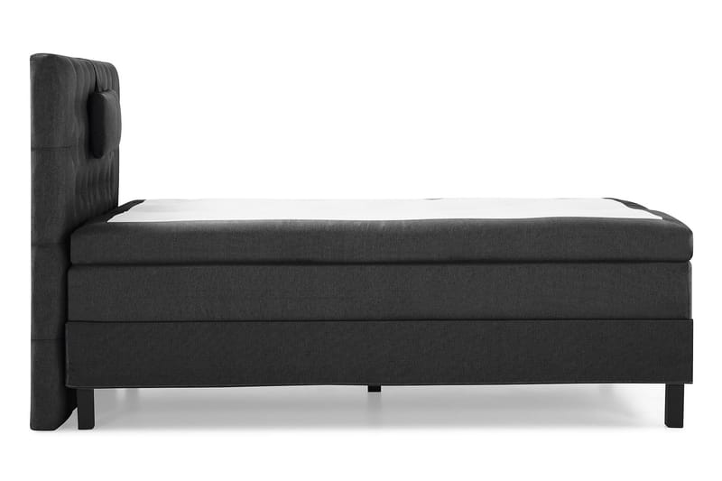 Lucky Komplett Sängpaket 120x200 Polyeter Diamant Sänggavel - Nackkudde Liten Svart/Grå - Möbler - Säng - Kontinentalsäng