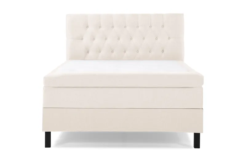 Lucky Komplett Sängpaket 120x200 Polyeter Diamant Sänggavel - Beige - Möbler - Säng - Kontinentalsäng
