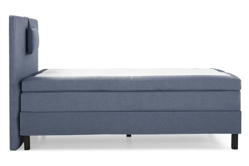 Lucky Komplett Sängpaket 120x200 Polyeter Slät Sänggavel - Nackkudde Liten Mörkblå - Möbler - Säng - Kontinentalsäng