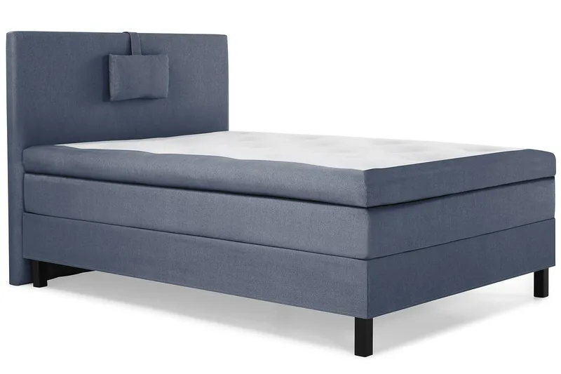 Lucky Komplett Sängpaket 120x200 Polyeter Slät Sänggavel - Nackkudde Liten Mörkblå - Möbler - Säng - Kontinentalsäng