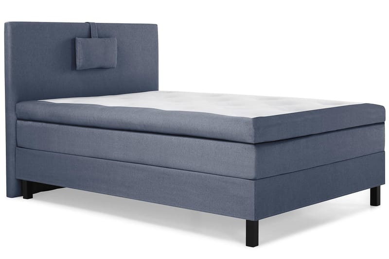 Lucky Komplett Sängpaket 120x200 Polyeter Slät Sänggavel - Nackkudde Liten Mörkblå - Möbler - Säng - Kontinentalsäng