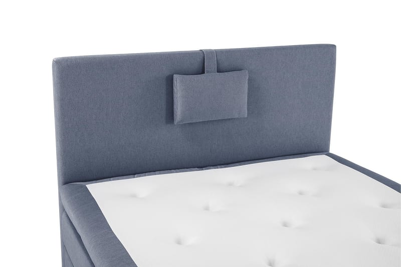 Lucky Komplett Sängpaket 120x200 Polyeter Slät Sänggavel - Nackkudde Liten Mörkblå - Möbler - Säng - Kontinentalsäng