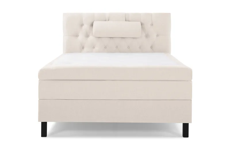 Lucky Komplett Sängpaket 120x200 Polyeter Diamant Sänggavel - Nackkudde Stor Beige - Möbler - Säng - Kontinentalsäng