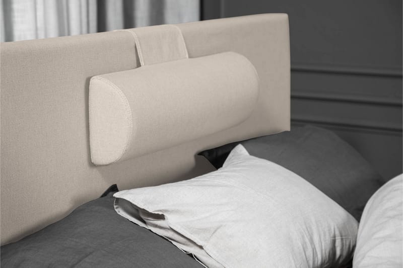 Lucky Komplett Sängpaket 120x200 Polyeter Slät Sänggavel - Nackkudde Stor Beige - Möbler - Säng - Kontinentalsäng