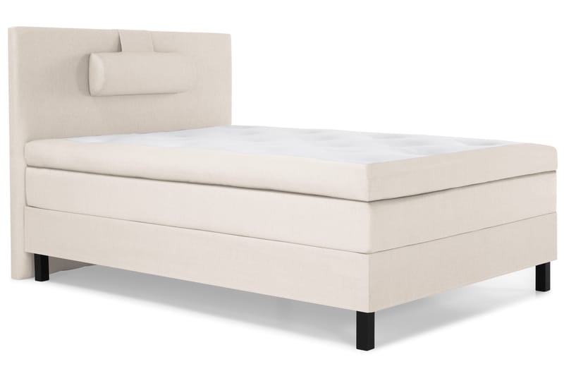 Lucky Komplett Sängpaket 120x200 Polyeter Slät Sänggavel - Nackkudde Stor Beige - Möbler - Säng - Kontinentalsäng
