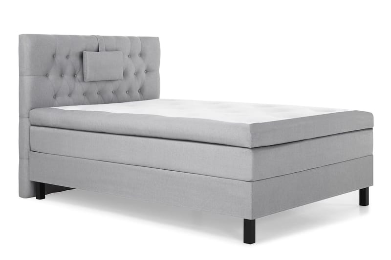 Lucky Komplett Sängpaket 120x200 Polyeter Diamant Sänggavel - Nackkudde Liten Mellangrå - Möbler - Säng - Kontinentalsäng