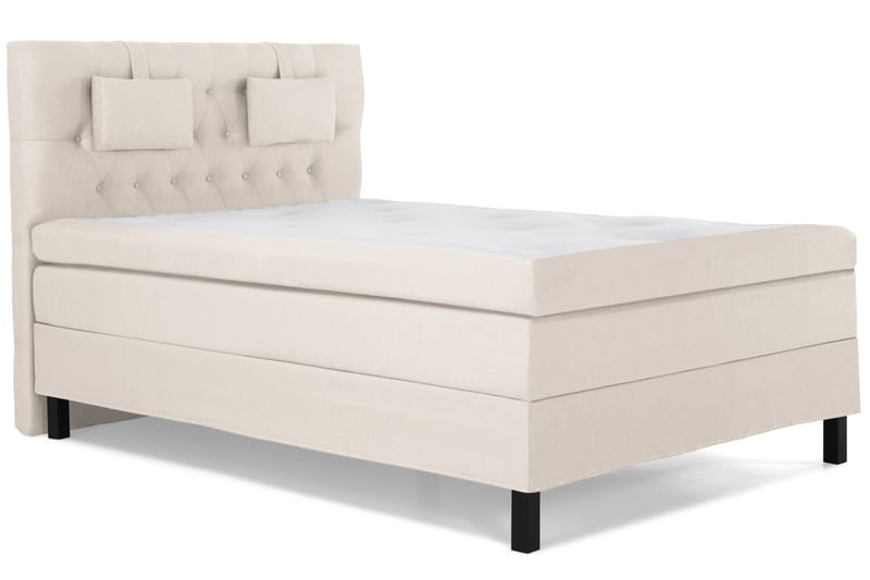 Lucky Komplett Sängpaket 140x200 Latex Diamant Sänggavel - Nackkudde Liten Beige - Möbler - Säng - Komplett sängpaket