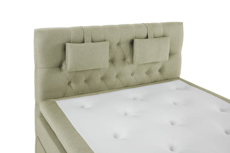 Lucky Komplett Sängpaket 140x200 Latex Diamant Sänggavel - Nackkudde Liten Grön - Möbler - Säng - Kontinentalsäng