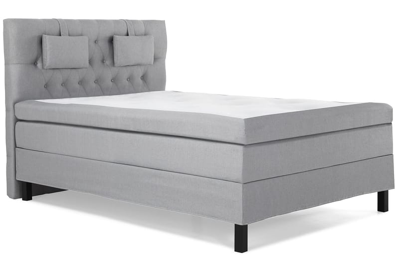 Lucky Komplett Sängpaket 140x200 Latex Diamant Sänggavel - Nackkudde Liten Mellangrå - Möbler - Säng - Komplett sängpaket