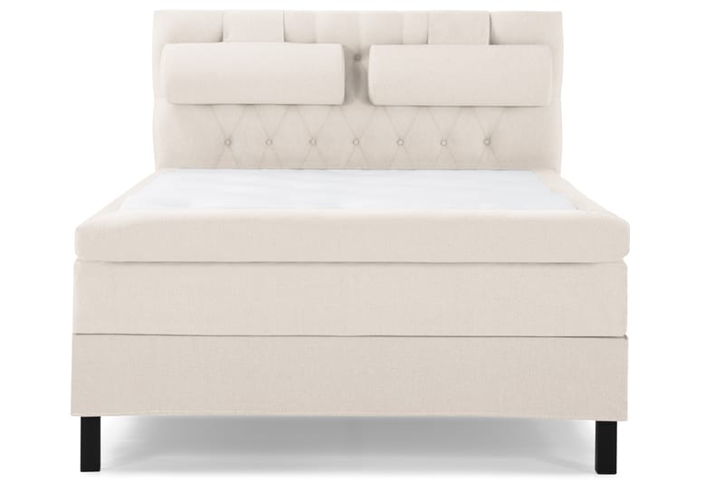 Lucky Komplett Sängpaket 140x200 Latex Diamant Sänggavel - Nackkudde Stor Beige - Möbler - Säng - Kontinentalsäng