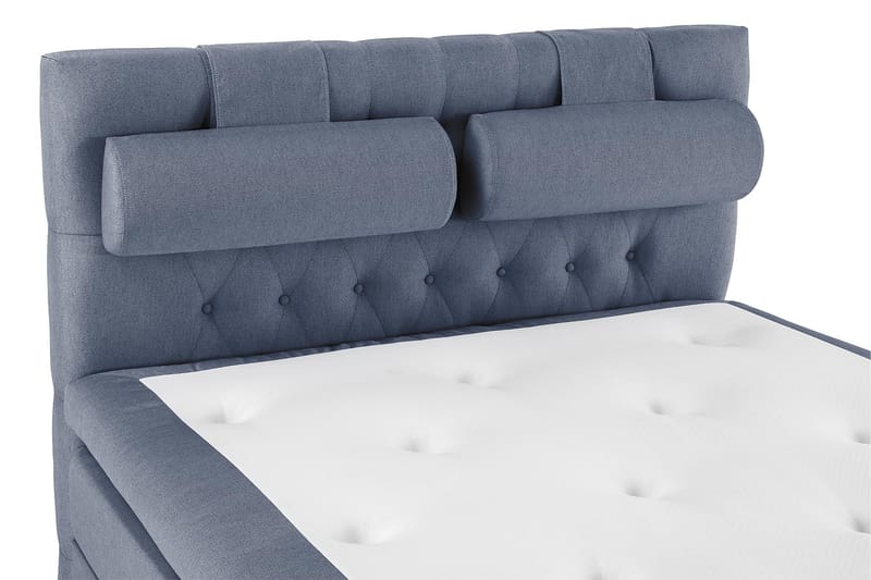 Lucky Komplett Sängpaket 140x200 Latex Diamant Sänggavel - Nackkudde Stor Mörkblå - Möbler - Säng - Komplett sängpaket