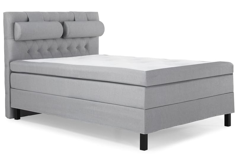 Lucky Komplett Sängpaket 140x200 Latex Diamant Sänggavel - Nackkudde Stor Mellangrå - Möbler - Säng - Komplett sängpaket