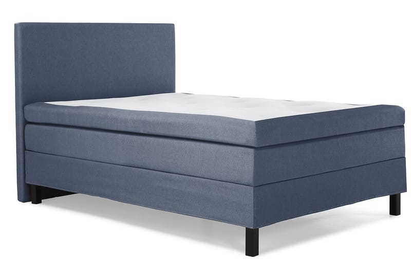 Lucky Komplett Sängpaket 140x200 Latex Slät Sänggavel - Mörkblå - Komplett sängpaket - Kontinentalsäng - Dubbelsäng