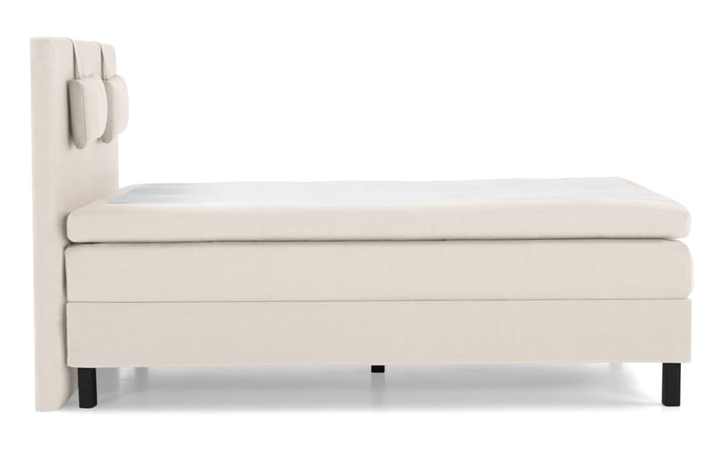 Lucky Komplett Sängpaket 140x200 Latex Slät Sänggavel - Nackkudde Liten Beige - Möbler - Säng - Komplett sängpaket