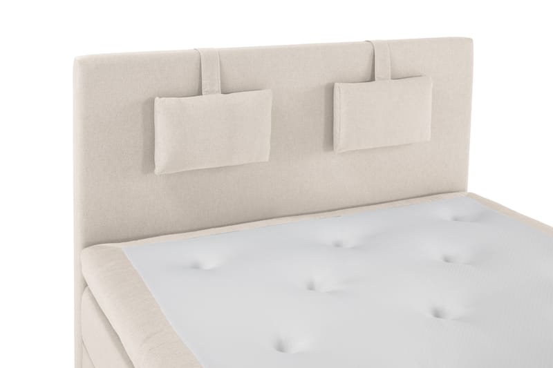 Lucky Komplett Sängpaket 140x200 Latex Slät Sänggavel - Nackkudde Liten Beige - Möbler - Säng - Komplett sängpaket