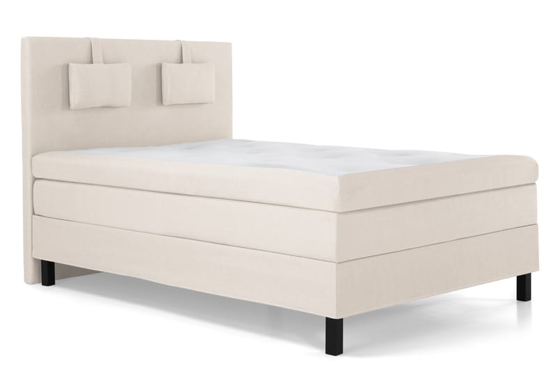 Lucky Komplett Sängpaket 140x200 Latex Slät Sänggavel - Nackkudde Liten Beige - Möbler - Säng - Komplett sängpaket